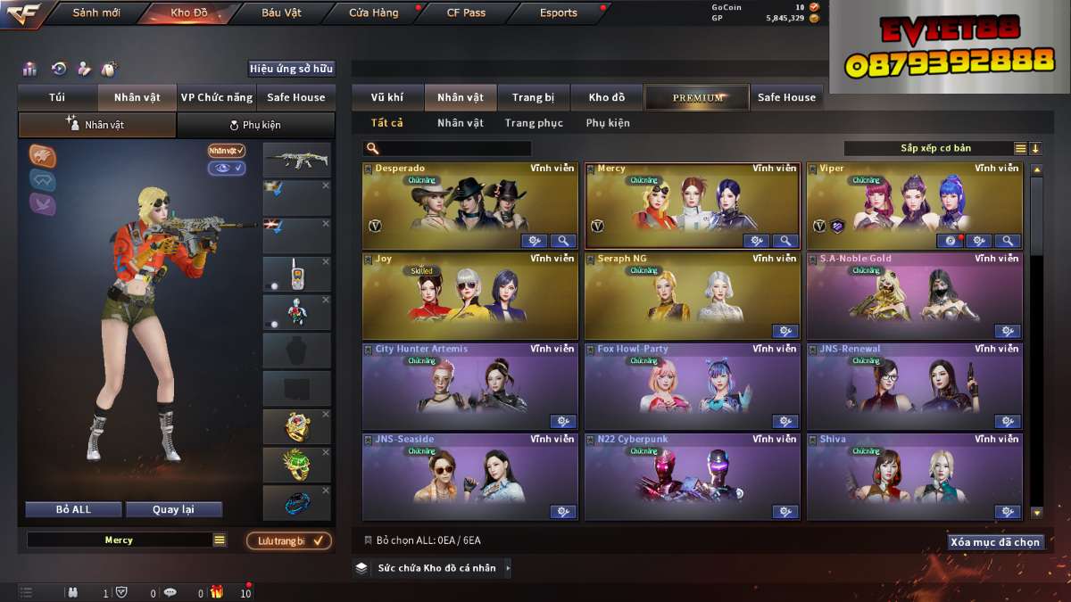 shop acc cf uy tin gia re